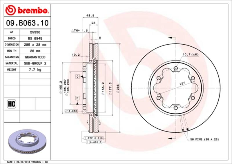 BREMBO 09-B063-10