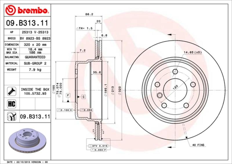 BREMBO 09-B313-11