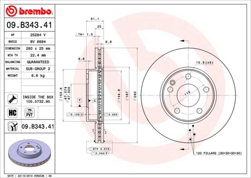 BREMBO 09-B343-41