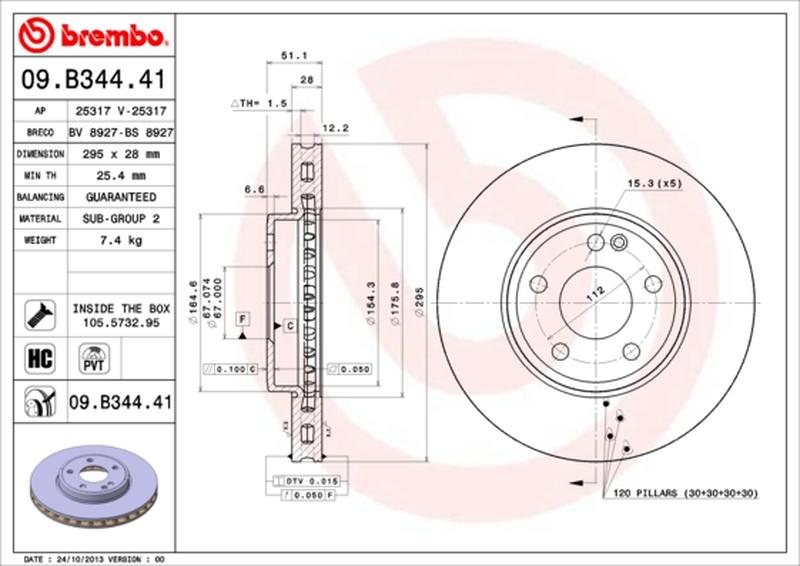 BREMBO 09-B344-41