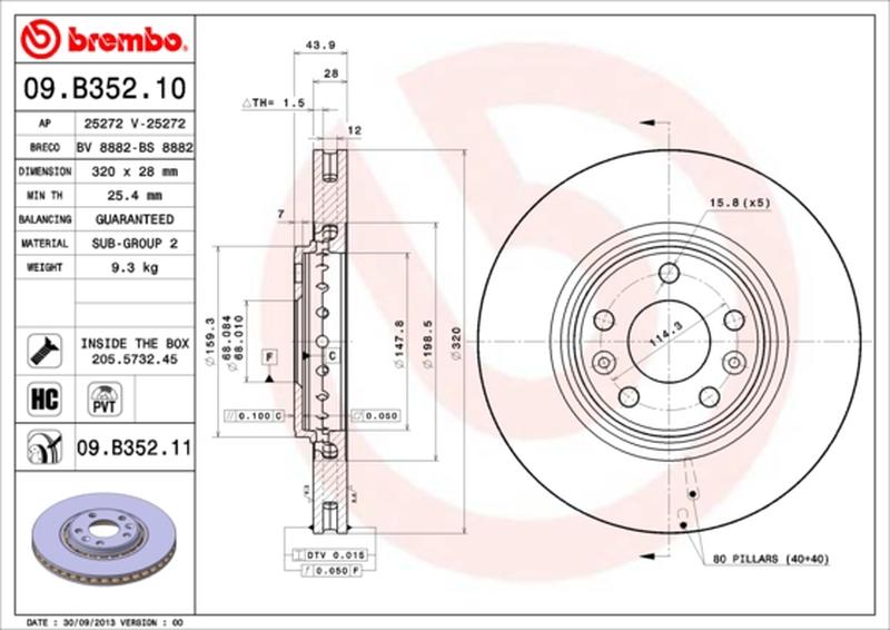 BREMBO 09-B352-11
