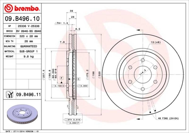 BREMBO 09-B496-10