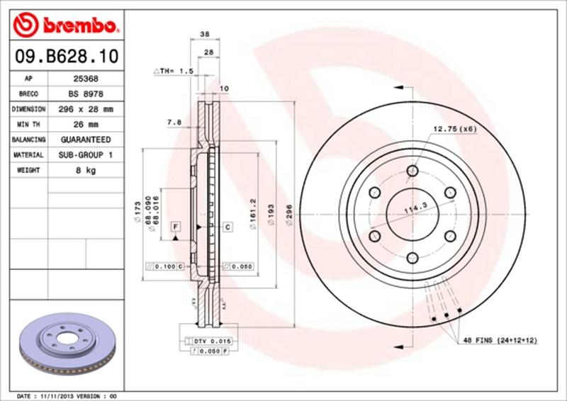 BREMBO 09-B628-10
