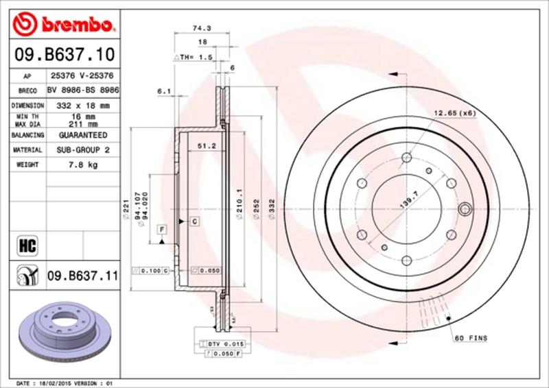 BREMBO 09-B637-11