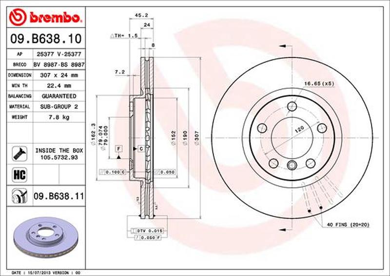 BREMBO 09-B638-11