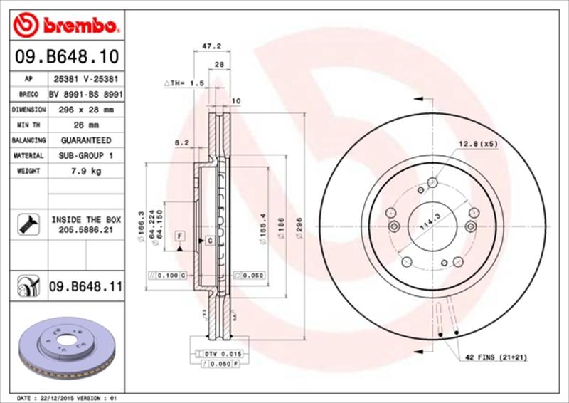 BREMBO 09-B648-10