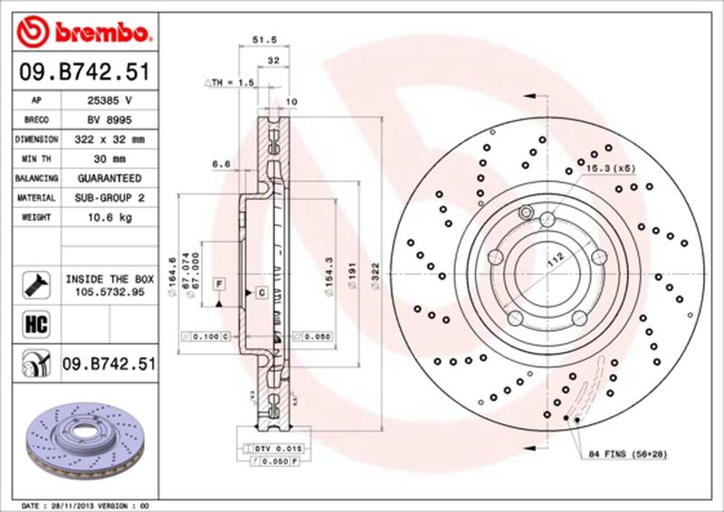 BREMBO 09-B742-51