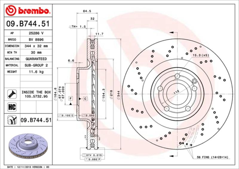 BREMBO 09-B744-51