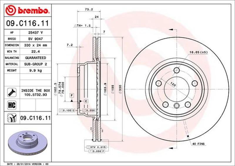 BREMBO 09-C116-11