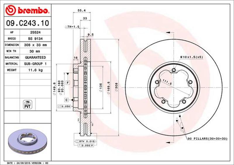 BREMBO 09-C243-10