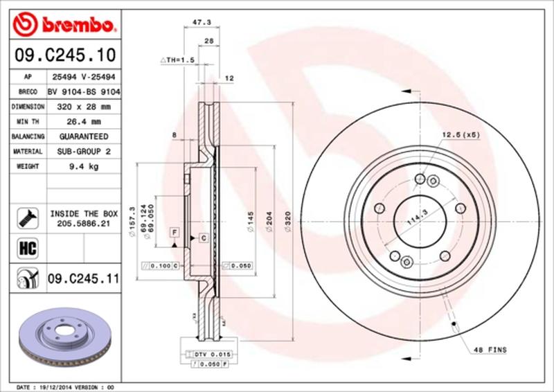 BREMBO 09-C245-11