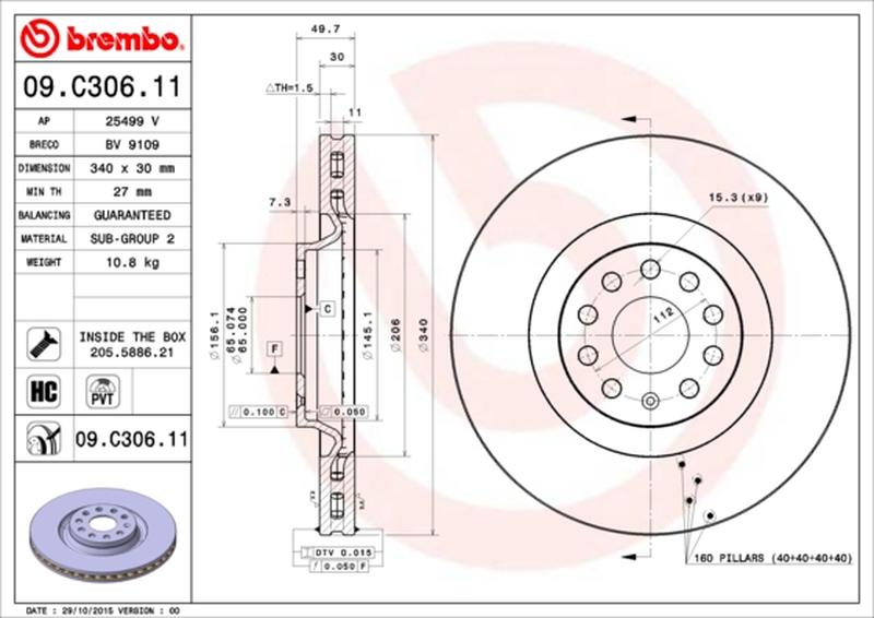 BREMBO 09-C306-11