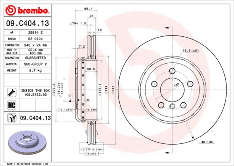 Ersatzteile-Info.de -BMW 5 Touring (F11) 535 i xDrive BREMBO 
