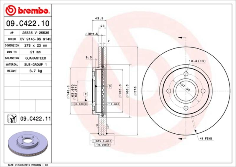 BREMBO 09-C422-11